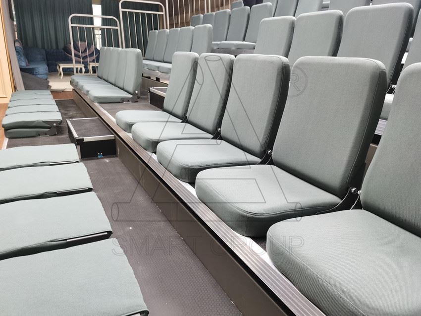 telescopic gym bleachers